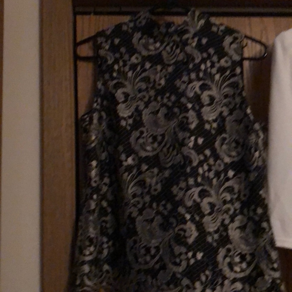 Black and cream lace camisole